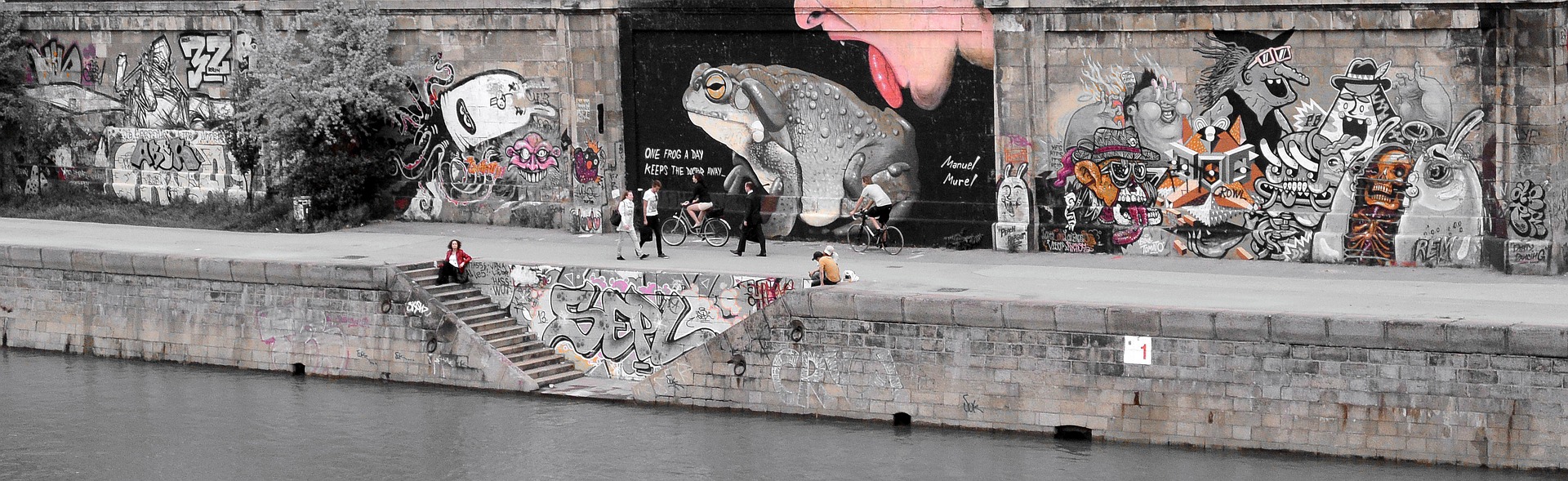 Streetart along the canal Streetart along the canal